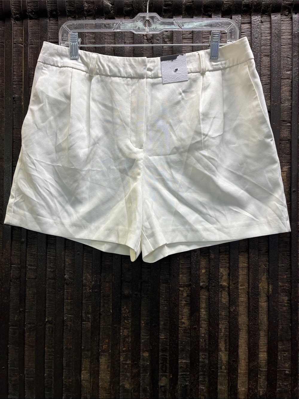 Simply Styled Ivory Tailored High-Waist Shorts